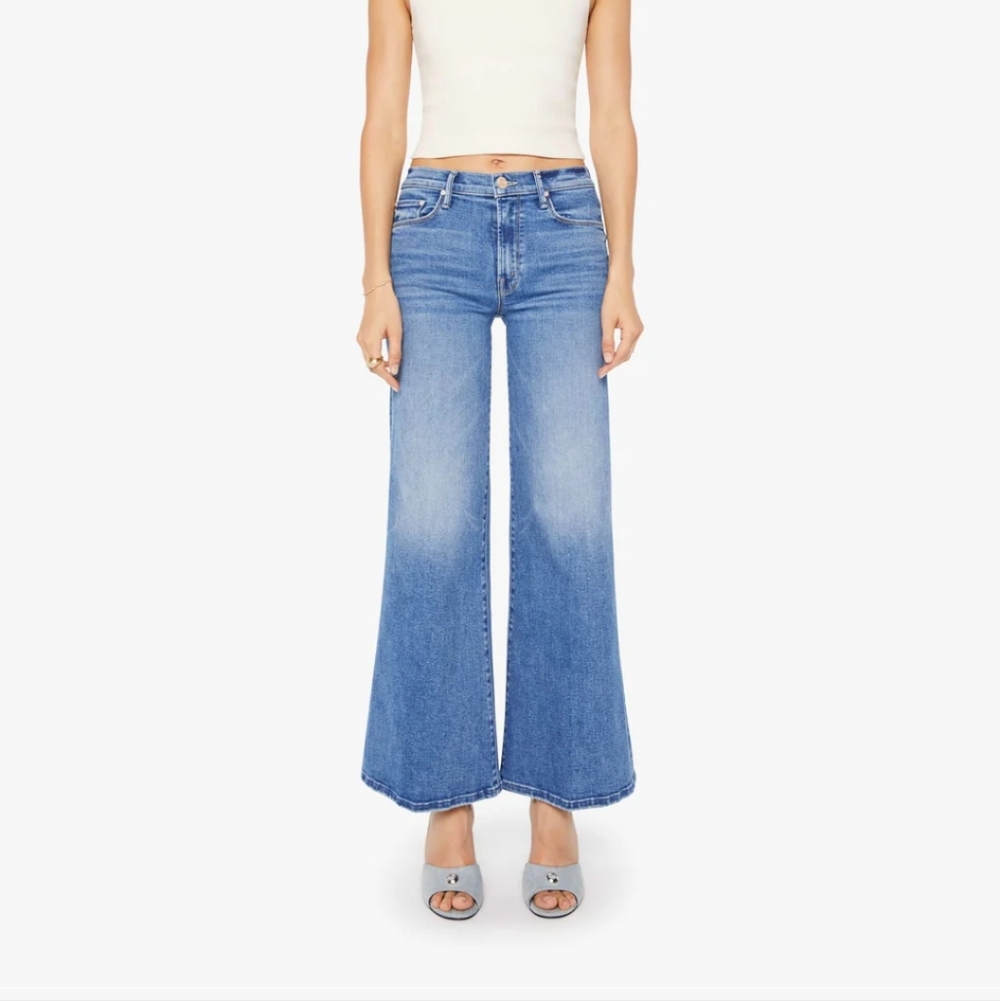 Mother The Twister Skimp in Horseback To Quarterback Wide Flare Jeans Size 30